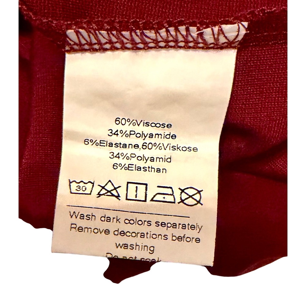 Grace Karin Burgundy Ruched Wrap Cocktail Dress Size M Sleeveless - Picture 6 of 7